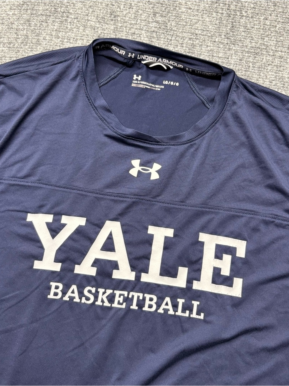 Under Armour Yale Basketball Mens L Blue Knockout Tee 1370360 Performance